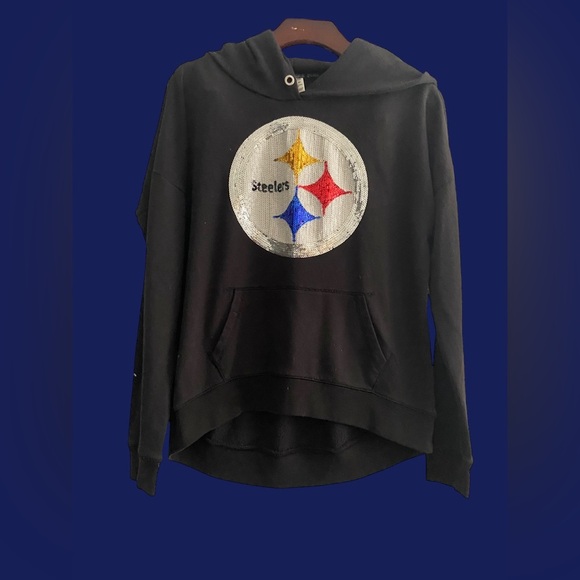 VS PINK & NFL STEELERS OVERSIZED BING HOODIE SWEATSHIRT - Picture 3 of 3